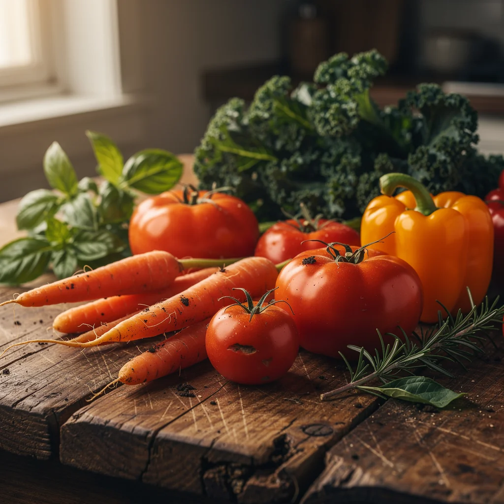 Fresh seasonal vegetables sourced from local farms